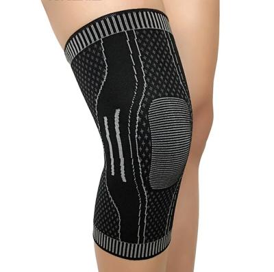 China Adjustable Breathable Sports Non-slip Sleeve Compression Elasticity Knee Protector Supports Breathable Nylon Knee Pads for sale