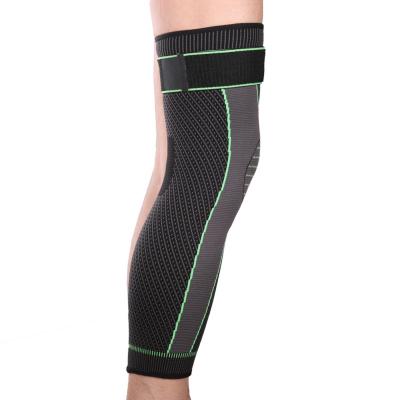 China Customized High Elastic Fitness Straps Knee Brace Logo Print Sports Pad Customized Long Knee Pad Durable for sale