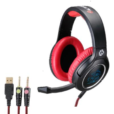 China Headband LED Clear Color Changing Gaming Earphone Over Ear 53mm Drivers Audio Headset With MIC For PC Gaming Headset for sale