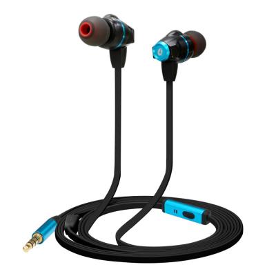 China In-Ear Modern Fashion Colorful Cable Flat Wire Hire Dual Driver In-Ear Earphone Stereo Hybrid Earphone With MIC For Mobile Smartphone for sale