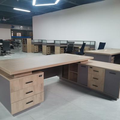 China Latest Modular Modern Table L Shape Computer Desk MDF Chairman Executive Office Desk for sale