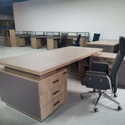 China Modular Furniture Tables Wooden Modern Luxury CEO Office Beauty Salon Front Office Customized MDF for sale