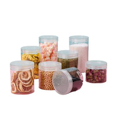 China Food Food Can PET Transparent Sealed Plastic Bottle Cookie Snack Snack Box for sale