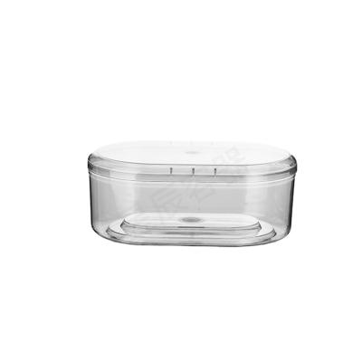 China Recyclable Transparent PET Cake Box Baking Cheese Plastic Box Bread Cake Blister Dessert Storage Box for sale