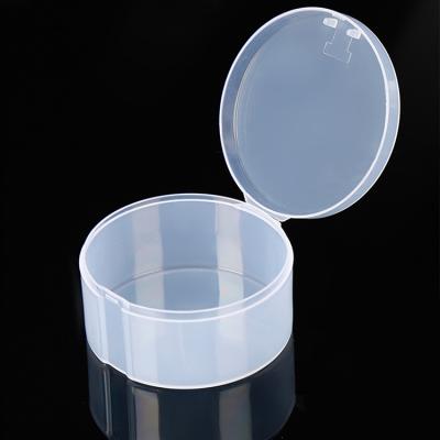 China Recyclable Round Clear Plastic Bead Storage Containers Box Case With Flip-Up Lids For Jewerlry Findings for sale