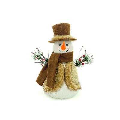 China Festival Decoration Sticks Wholesale Low Price Direct Selling Handmade Plush Christmas Snowman To Decorate for sale