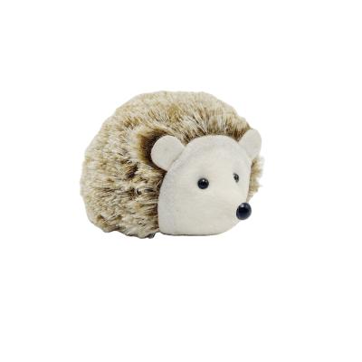 China Festival Decoration Selection Hot Selling Animals Hedgehog Christmas Decoration Artificial Plush Ending Table Decoration for sale