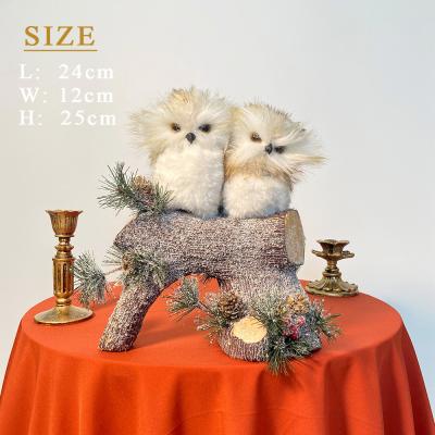 China New festival decoration selection model support customization Christmas dress up little stuffed animal Christmas owl to decorate for sale