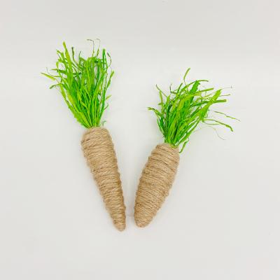 China Handmade Festival Decoration Easter Decoration Spring Hemp Rope Carrot Decorations Parts Garden Event Party Supplies for sale