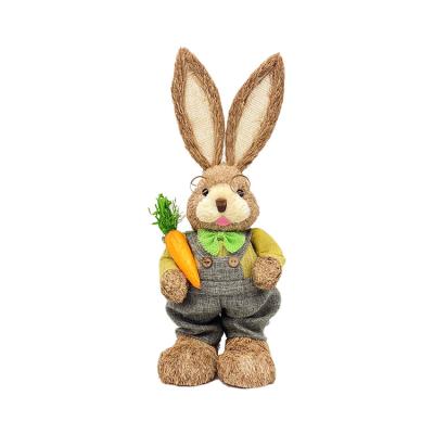 China Sisal Easter Bunny Selection 2021 festival decoration factory hot direct supply price festival decoration good for sale