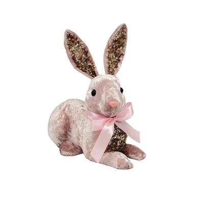 China Factory Selection Low MOQ Festival Decoration Custom Handmade Pink Easter Bunny Ornaments for sale