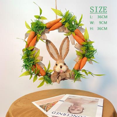 China Unique Design 2012 Party Easter Day Decoration Artificial Rattan Bunny Shaped Easter Wreath for sale