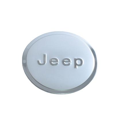 China Pre-attached with 3M self Adhesive Chrome Accessories Fuel Filler Door Cover Gas Tank Cap For Jeep for sale