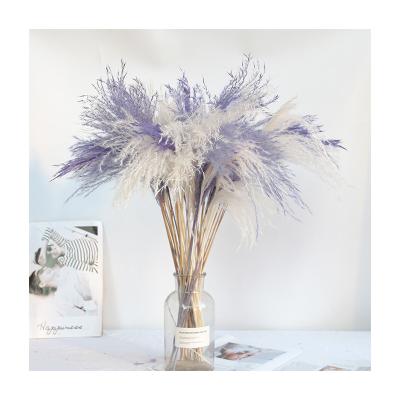 China Home Decoration Dried Flower Arrangements In Flower Vases Preserved Bouquet Dried Floral Bouquet for sale