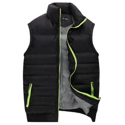 China 2019 New QUICK DRY Men Stand Collar Stripper Down Padded Warm Sleeveless Quilted Vest Jacket Coats for sale