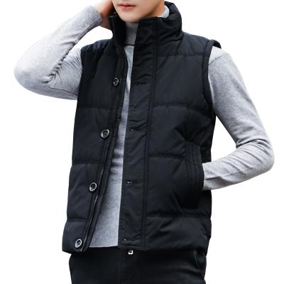 China Korean version of 2019 winters cotton viable men's vest new chiffon handsome slim down vest sleeveless warm jacket for sale