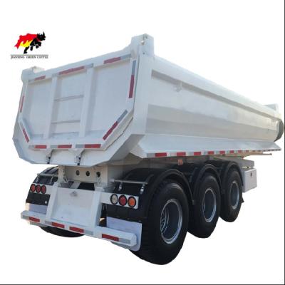 China hot sale tipper semi trailer dump box trailer truck made in china dump box trailer on low price sale for sale