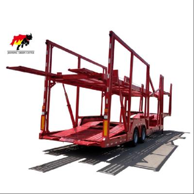 China Truck Trailer Motorcycles Transport Hydraulic Car Hauler Truck Car Carrier Trailer For Sale for sale