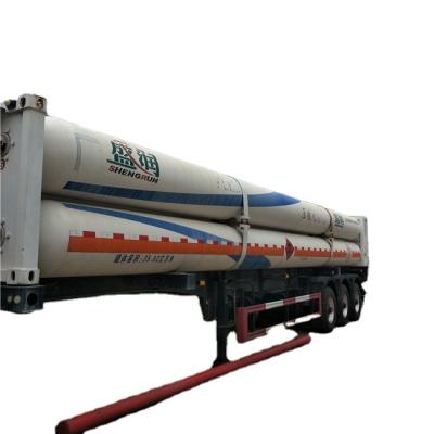 China Truck Trailer Cng Tube Trailer Gas Lpg Tank Cart Natural Gas Tanker Semi Trailer for sale