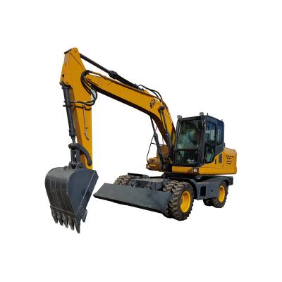 China Building Material Stores China 14 Ton Wheel Excavator With Digger Bucket Rubber Tire Hydraulic Excavator For Sale for sale