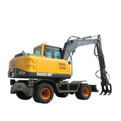 China Cheap Earthmoving Machinery Excavator China Wheel Digger Tackle Excavator 7.5 Ton 8 Ton Hydraulic Powerful Excavator For Sale Price for sale