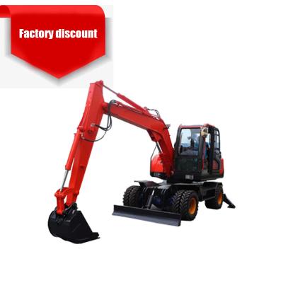 China Free Shipping 6.5 Ton Mini Farmer Wheel Excavator For New Chinese Wood Grab Strong Power Digger Excavator for sale