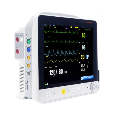 China Multiparameter Acrylic Animal Veterinary Monitor Touch Screen ECTO2 Veterinary YK-VE12 Heart Monitor for sale