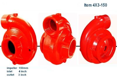 중국 4X3 인치 직경 170mm 임펠러 무쇠 중국제 증명서를 주는 원심 수도 펌프 ISO 및 세륨 판매용