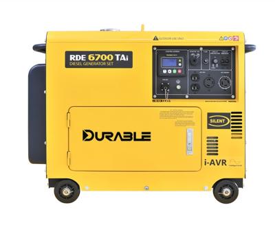 China 5kVA stille diesel generator met digitaal controlebord en iAVR Te koop