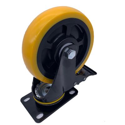 China Polyurethane 3 Inch Swivel Caster Wheels Industrial Medium Duty for sale