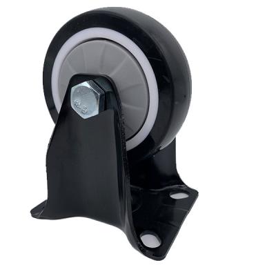 China Heavy Duty PU Caster Wheel with Non-Swivel Top Plate 6 Inch for sale