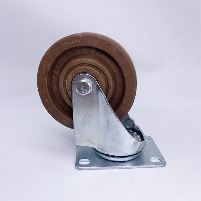 China High Temp Swivel Castors Phenolic Wheel 100mm for sale