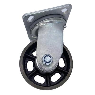 China Swivel Castor Wheels Cast Iron Caster Heavy Duty Castors 8 Inch for sale