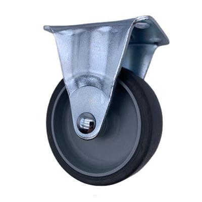 China Grey TPR Tread Rigid Light Duty Casters Wheel with PP Core 2 Inch for sale