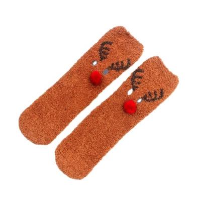 China Warm Cozy Cute Holiday Socks Wholesale Winter Thick Christmas Custom Crew Socks for sale