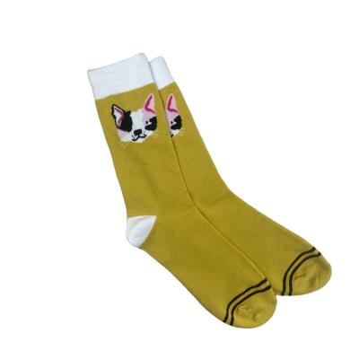 China Daily Life Women's Cartoon Lovely Dog Mid-Tube Socks Creative Female Socks for sale