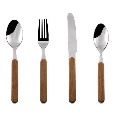 China New 2020 Viable Cheap Cutlery Sets Plastic ABS Handle Flatware Sets Dinnerware Handle Plastic Flatware Set for sale