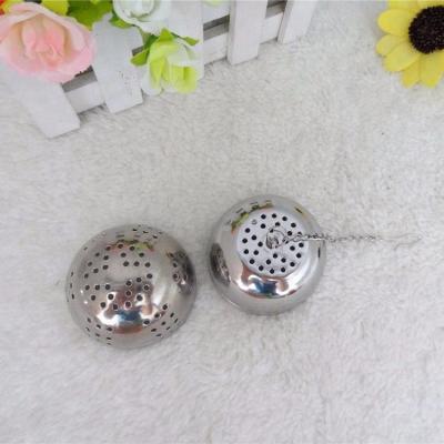 China Sustainable Normal Polished Stainless Steel Tea Ball Infuser With Long Chain In Blister Card For Retail for sale