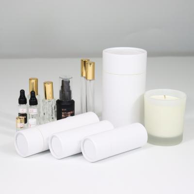 China Handmade Wholesale Cosmetic Skincare Round Tube Box With Candle / Perfume Box for sale