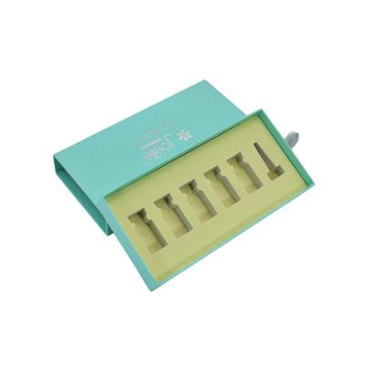 China Rectangle Recyclable Box For Essential Oils Cardboard Essential Oil Box Packaging With Inner EVA for sale