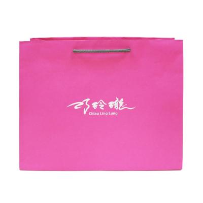 China Recyclable Stain Pink Fashion Shopping Bag Christmas Gift Bag Lovely Shopping Bags for sale