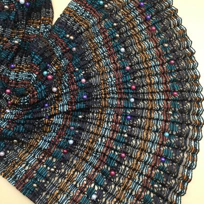 China New Style French African French Multi Color Illusion Bead Viable Lace Supplier Shaoxing Stretch Lace Fabric In Rolls for sale