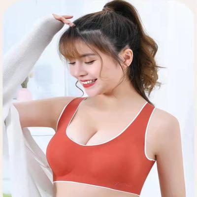 China Nobinding Sexy Latex Cotton Tied Crop Tops Yoga High Support Sports White Seamless Built-in Bra for sale