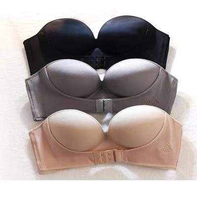 China Solid Color Women's Push Up Bra Top Sexy Lingerie Pump Women's Crop Underwear Solid Color Pulled Bra Comfort Well for sale