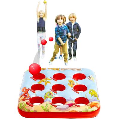 China Indoor and Outdoor Custom design Pool Toss Ball Game Inflatable Target Score Water Float Toys Corn Hole Game for fun for sale