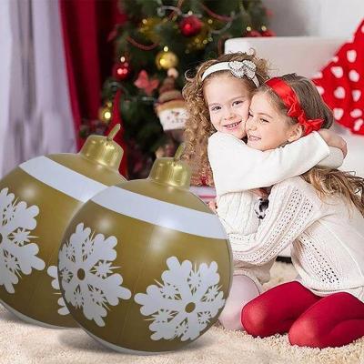 China Indoor and Outdoor inflatable Christmas decorations outdoor LED Lighting PVC Christmas Balls decor for sale