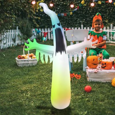 China Indoor and Outdoor 230cm tall LED lighting Party Halloween Decoration Inflatable Ghost with changeable lighting for sale