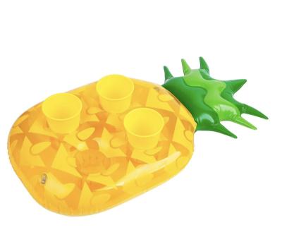 China Indoor/Outdoor Inflatable Pineapple 4-Cup Pool Floating  Drink Holders for sale