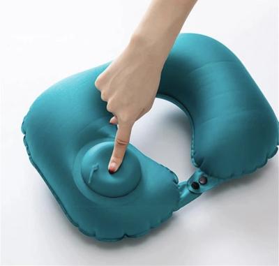 China PORTABLE High quality inflatable airplane pillow inflatable neck pillow for travel for sale