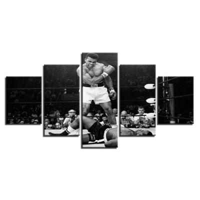 China Waterproof Gym Motivational King Of Boxing Canvas Painting Wall Art Pictures Posters Prints Inspirational Wall for sale